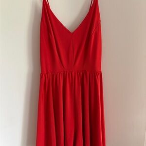 Elegant Red Sleeveless Dress